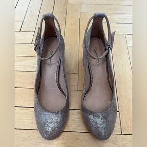 Madewell sample high heel glitter shoes sz 7